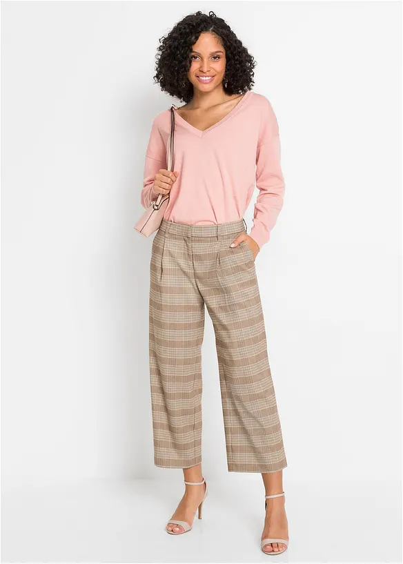 Pull oversize en viscose m&eacute;lang&eacute;e, bonprix