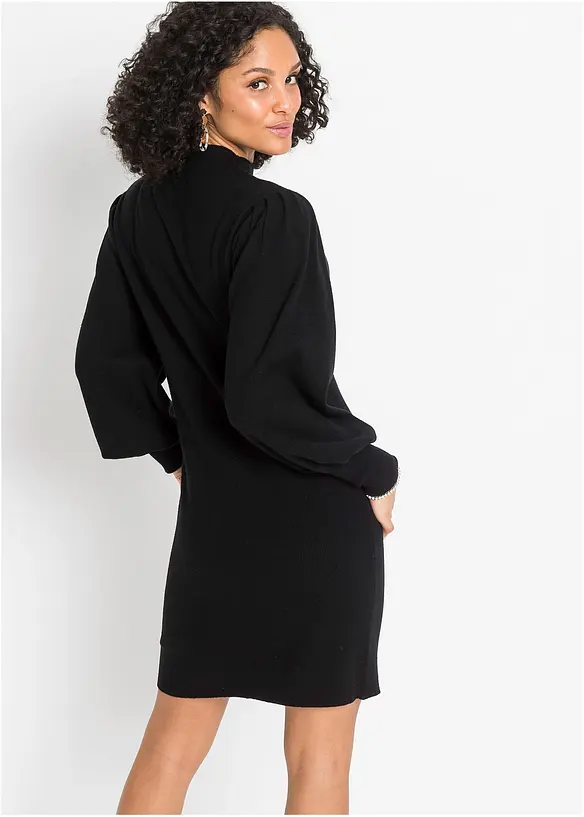 Strickkleid mit Ballon&auml;rmeln, bonprix