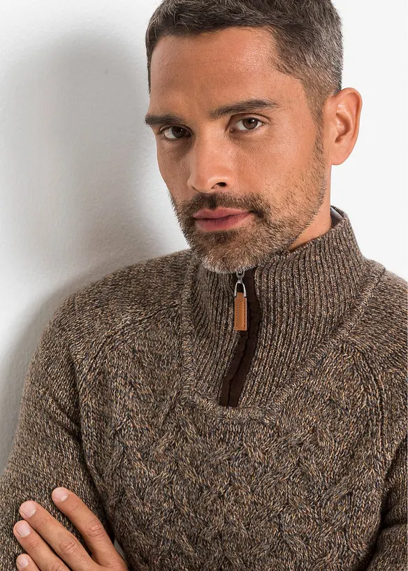 Pull col camionneur avec laine, bonprix