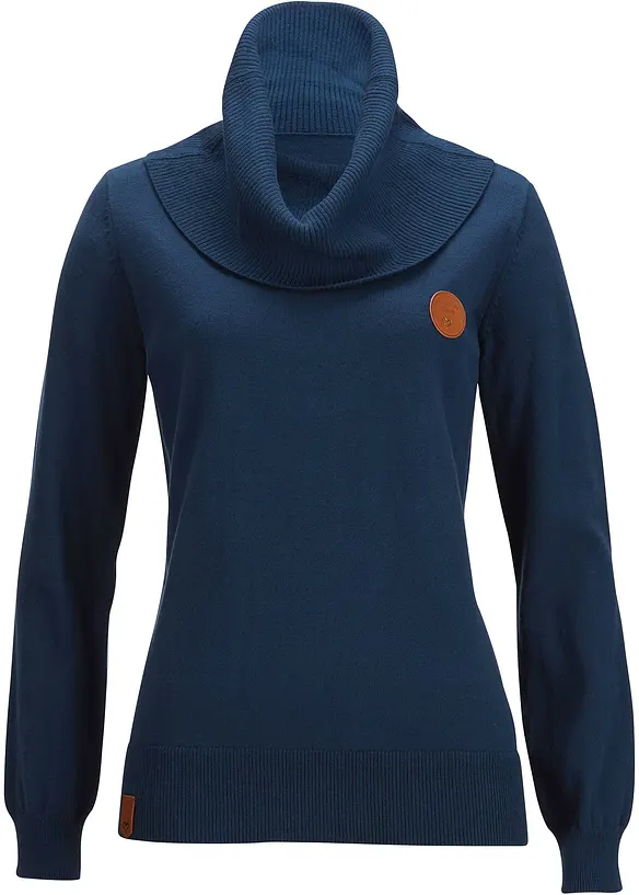 Pull en fine maille à col boule, bonprix