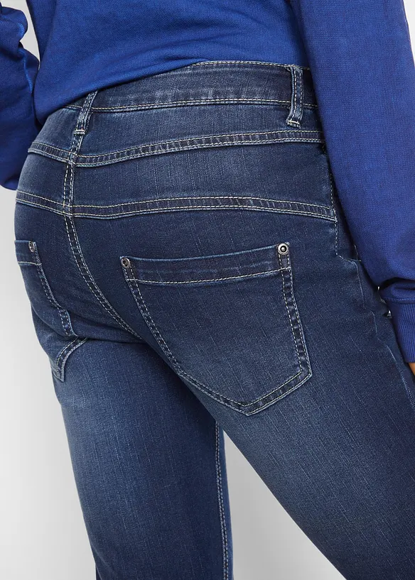 Jean bootcut taille mi-haute, extensible, bonprix