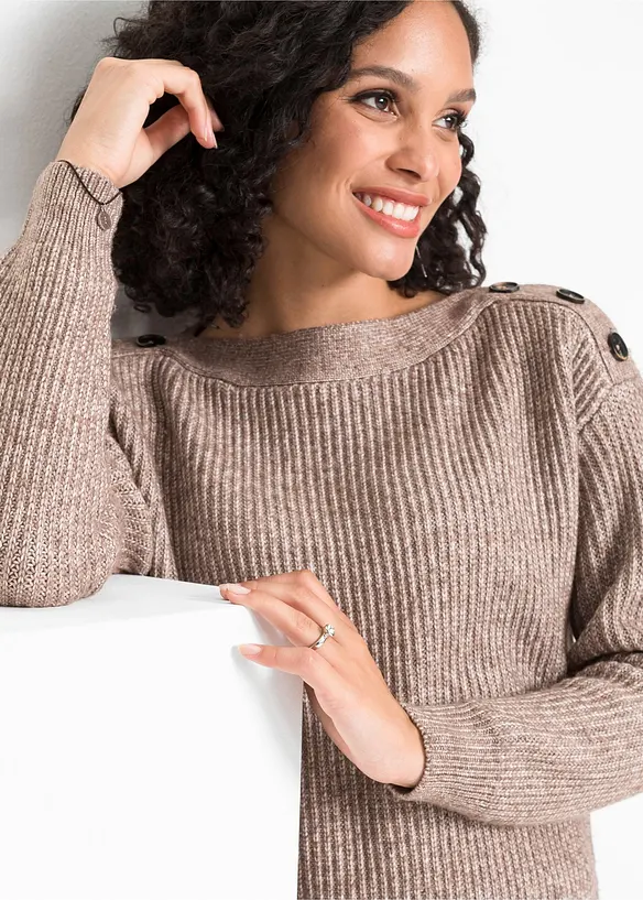 Pullover mit Knöpfen, bonprix