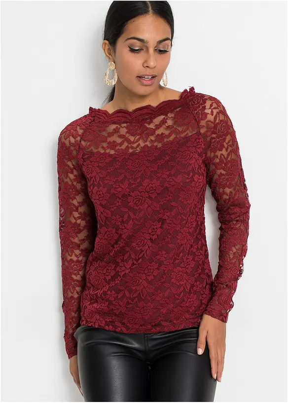 Spitzen-Langarmshirt, bonprix
