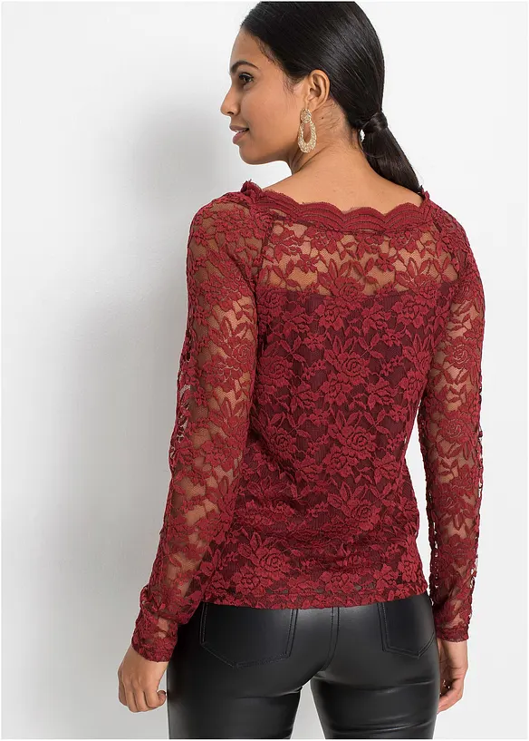Spitzen-Langarmshirt, bonprix