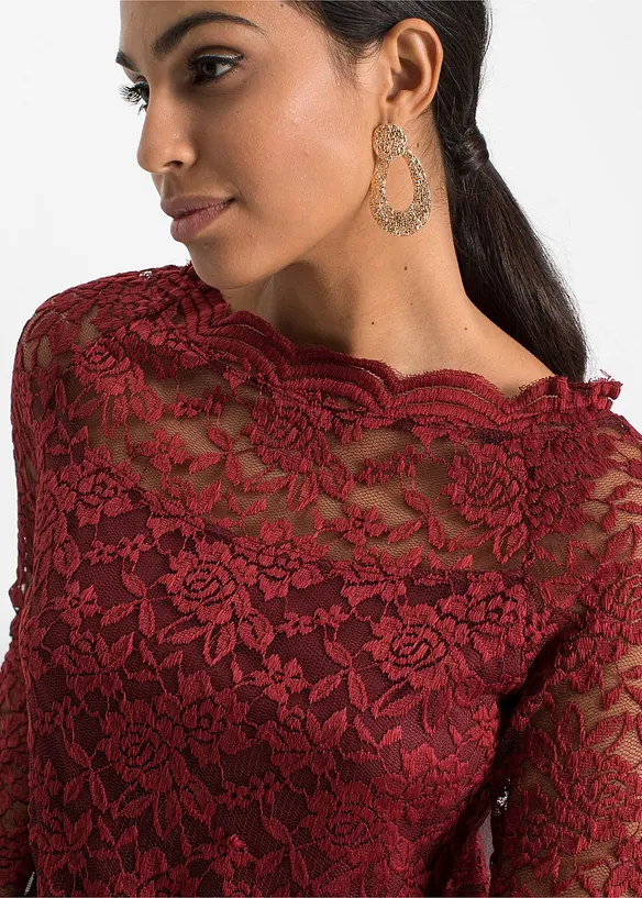 Spitzen-Langarmshirt, bonprix