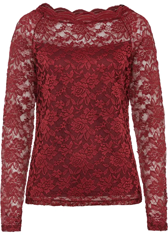 Spitzen-Langarmshirt, bonprix