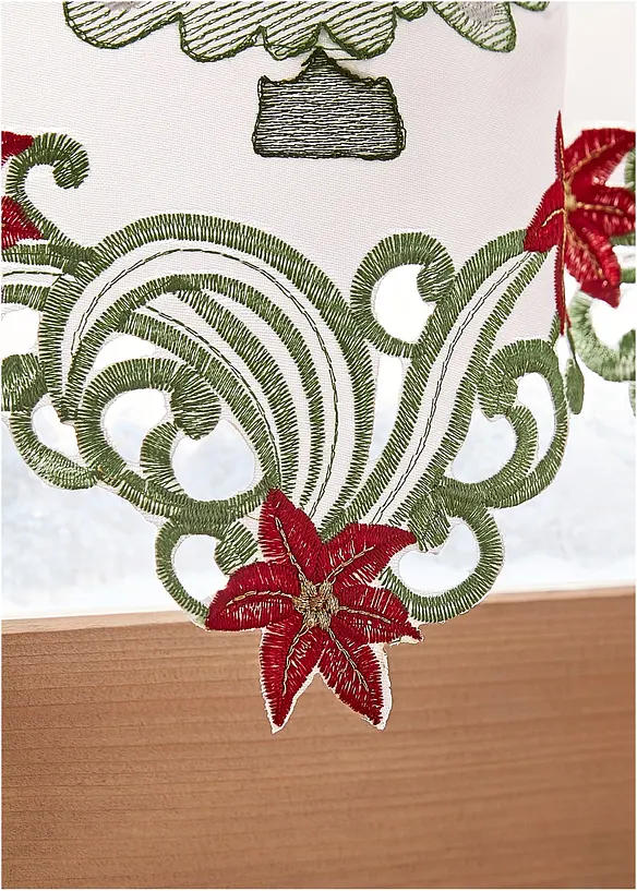 Scheibengardine mit weihnachtlicher Stickerei, bonprix
