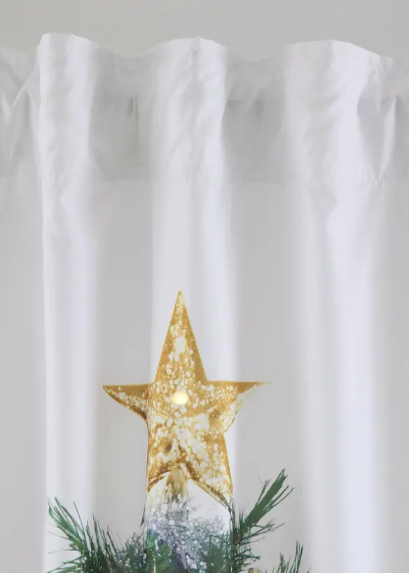 LED Vorhang mit Weihnachtsbaum Druck (1er Pack), bonprix