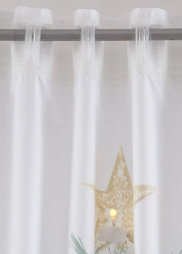 LED Vorhang mit Weihnachtsbaum Druck (1er Pack), bonprix