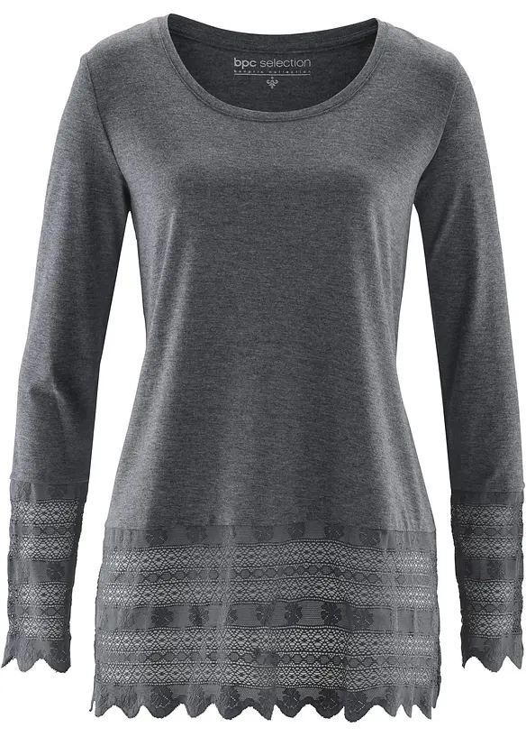 Longshirt mit Spitze, bonprix