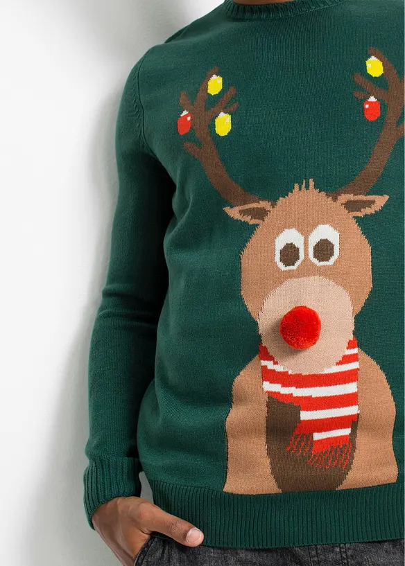 Pull avec motif de Noël, bonprix