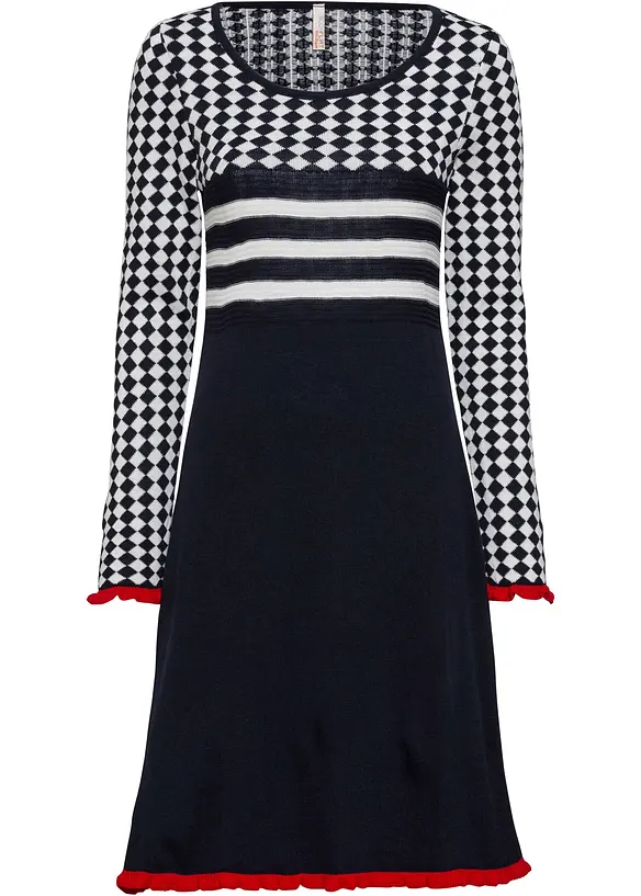 Strickkleid mit R&uuml;schen, BODYFLIRT boutique