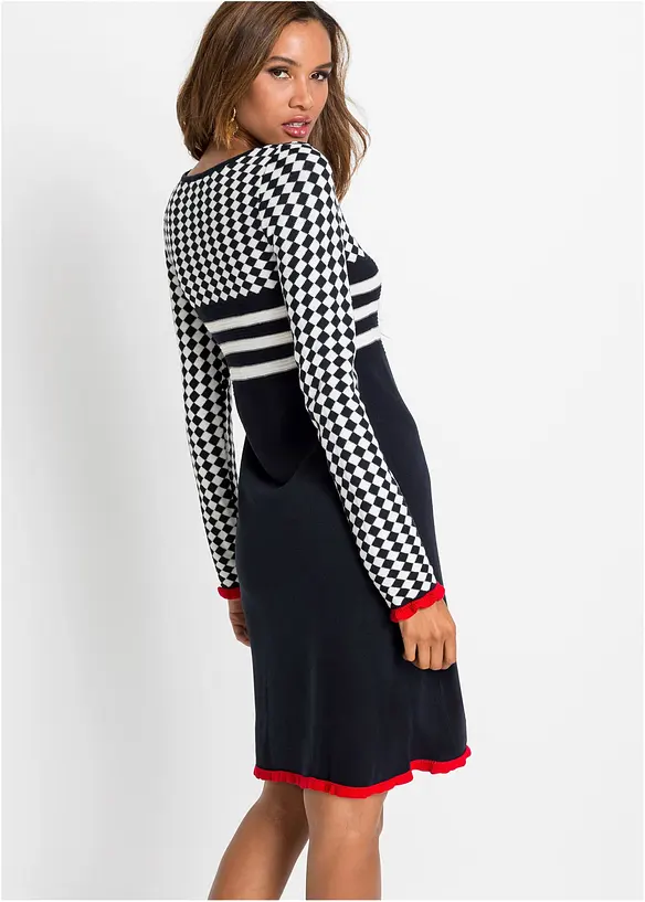 Strickkleid mit R&uuml;schen, BODYFLIRT boutique