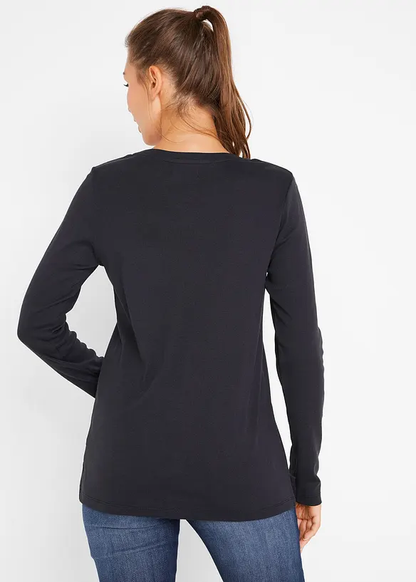 Langarmshirt aus reiner Baumwolle, bonprix