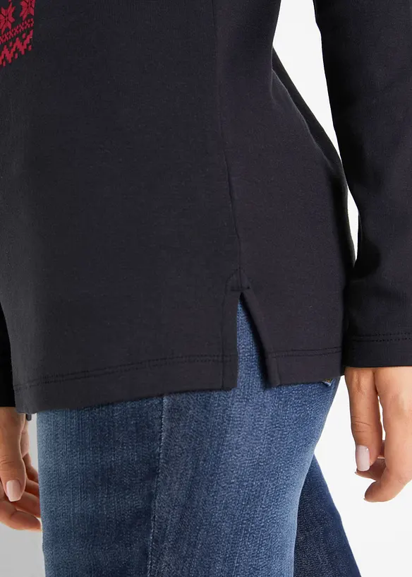 Langarmshirt aus reiner Baumwolle, bonprix