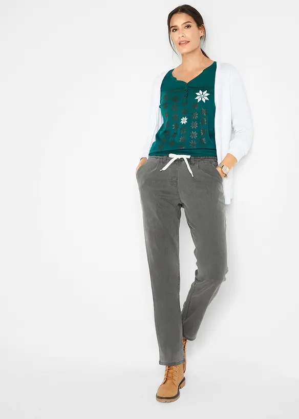 Gilet boutonné en maille fine, bonprix