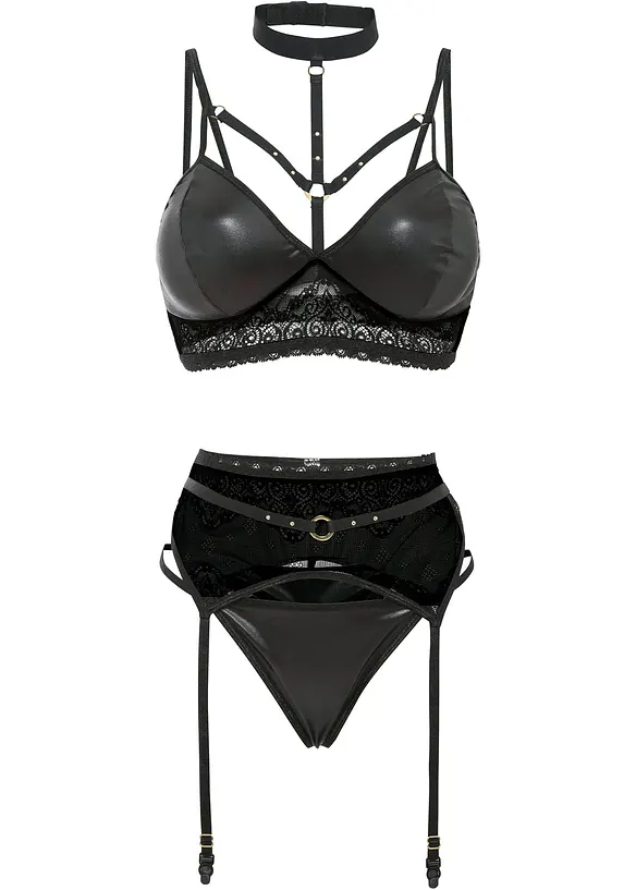 Brassière, string, porte-jarretelles (Ens. 3 pces.), VENUS