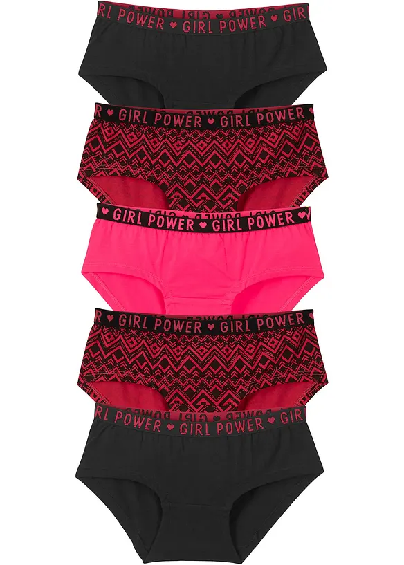 Lot de 5 shorties coton, bonprix