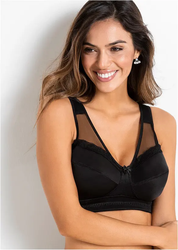 Lot de 2 soutiens-gorge grand maintien sans armatures avec bretelles rembourrées, bonprix