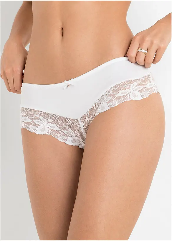 Lot de 2 culottes avec dentelle, bonprix