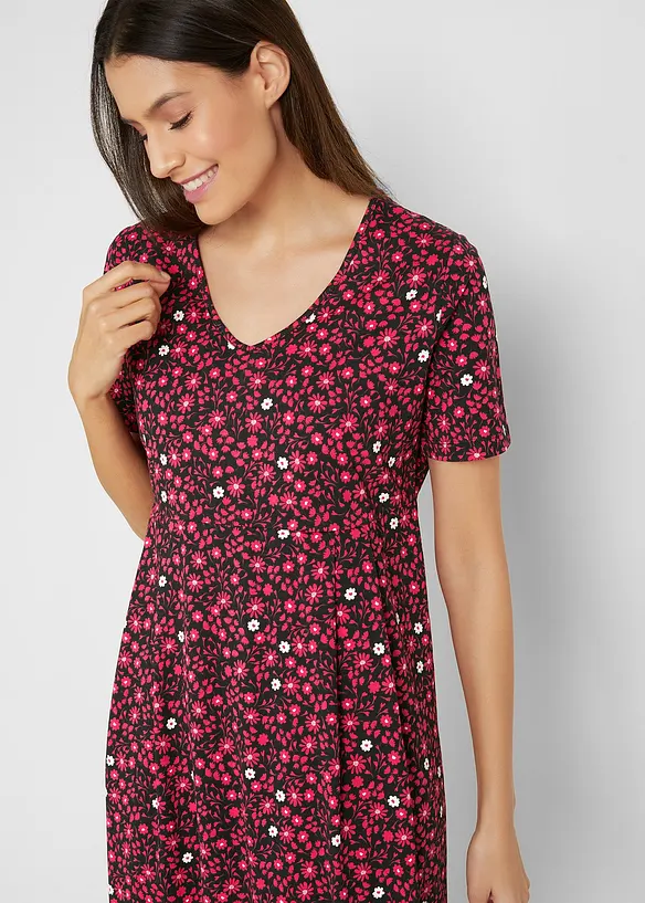 Robe midi en jersey coton, bonprix