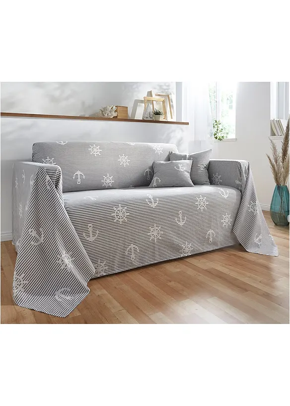 Kissenbezug mit maritimen Design (2er Pack), bonprix