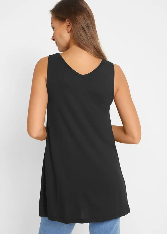 Top long en viscose extensible, bonprix