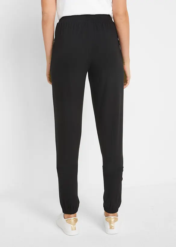 Pantalon en jersey à taille élastiquée, bonprix
