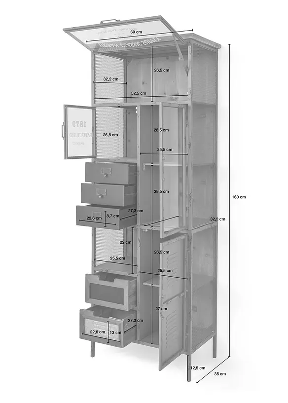 Vitrine in Spind-Optik, bonprix