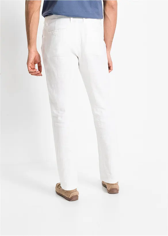 Regular Fit Chinohose aus reinem Leinen, Straight, bonprix