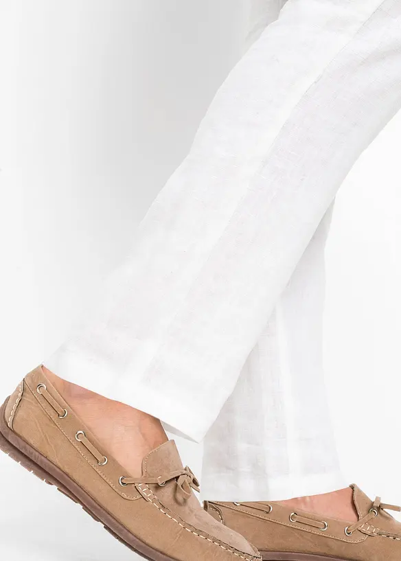 Regular Fit Chinohose aus reinem Leinen, Straight, bonprix