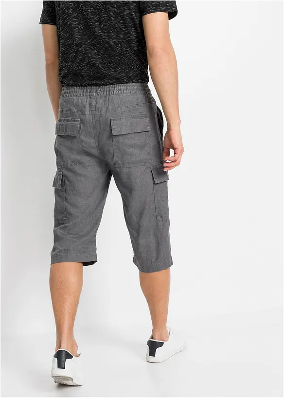 Regular Fit Cargo-Bermuda aus luftigem Leinen-Mix, bonprix