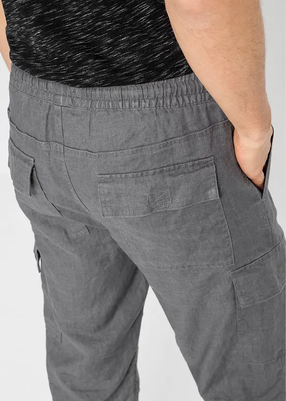 Regular Fit Cargo-Bermuda aus luftigem Leinen-Mix, bonprix
