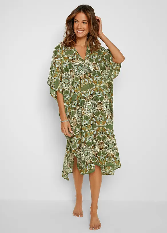 Tunique de plage oversize en crêpe léger, bonprix