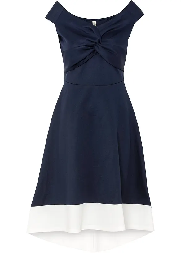 Carmen-Kleid mit Knotendetail, bonprix