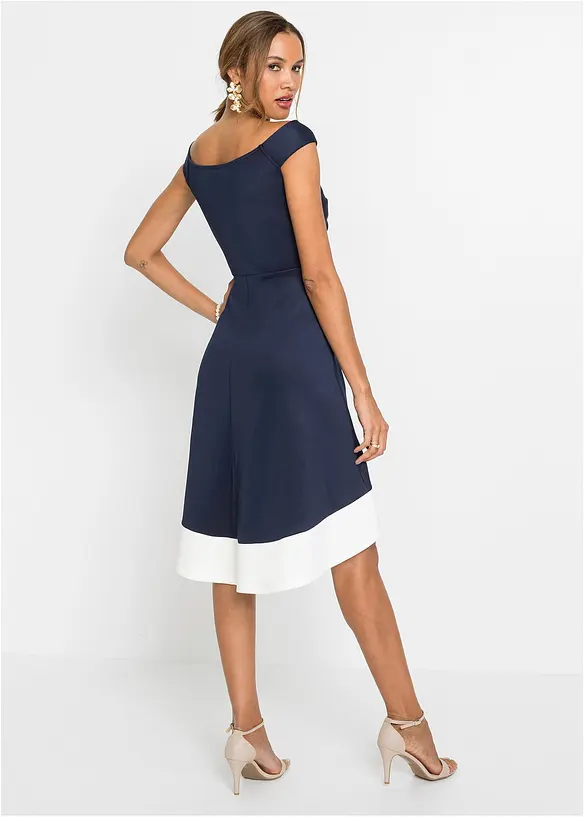 Carmen-Kleid mit Knotendetail, bonprix