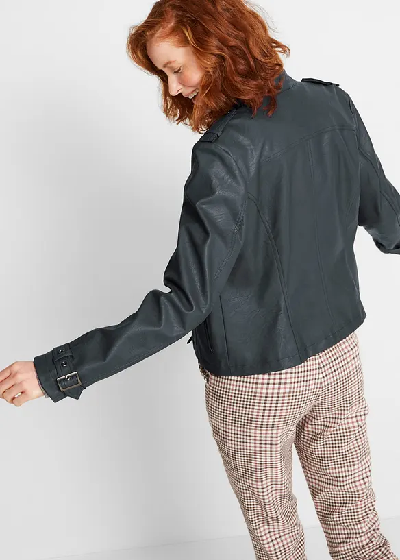 Lederimitat Biker-Jacke mit Rei&szlig;verschl&uuml;ssen, bonprix