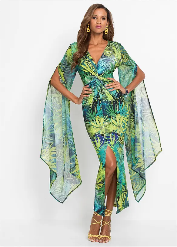 Robe en jersey avec fente, bonprix