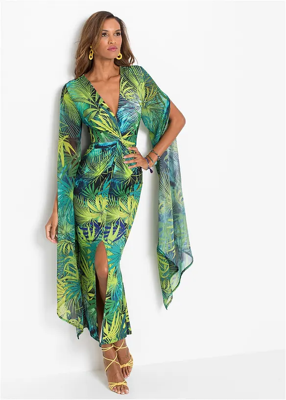 Robe en jersey avec fente, bonprix
