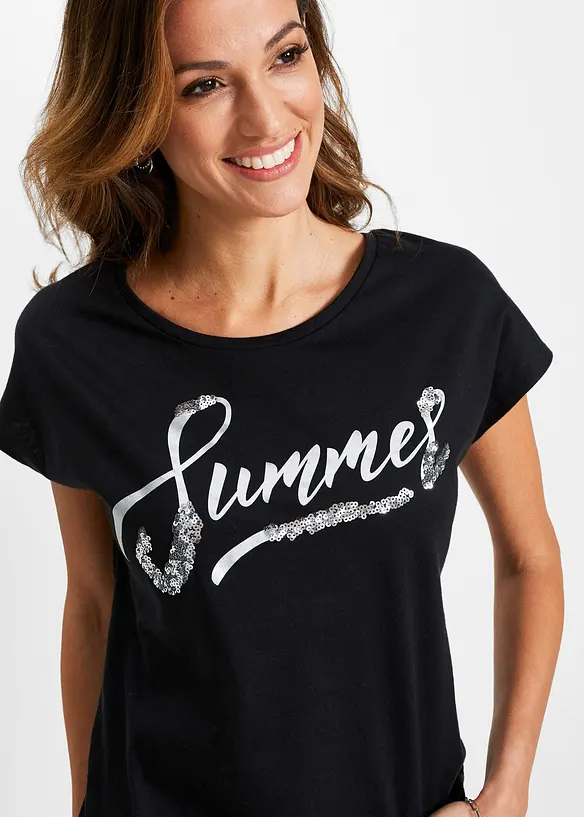 Shirt mit Pailletten, bonprix