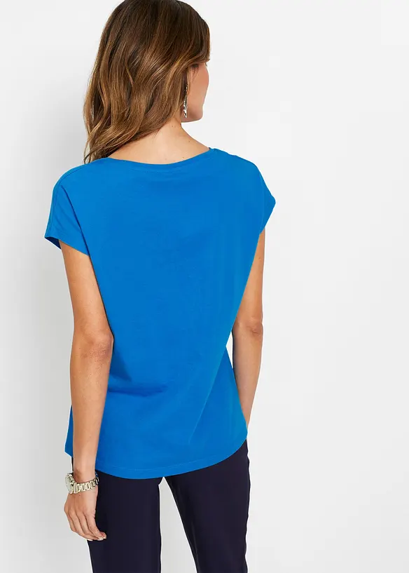 T-shirt avec inscription à sequins, bonprix