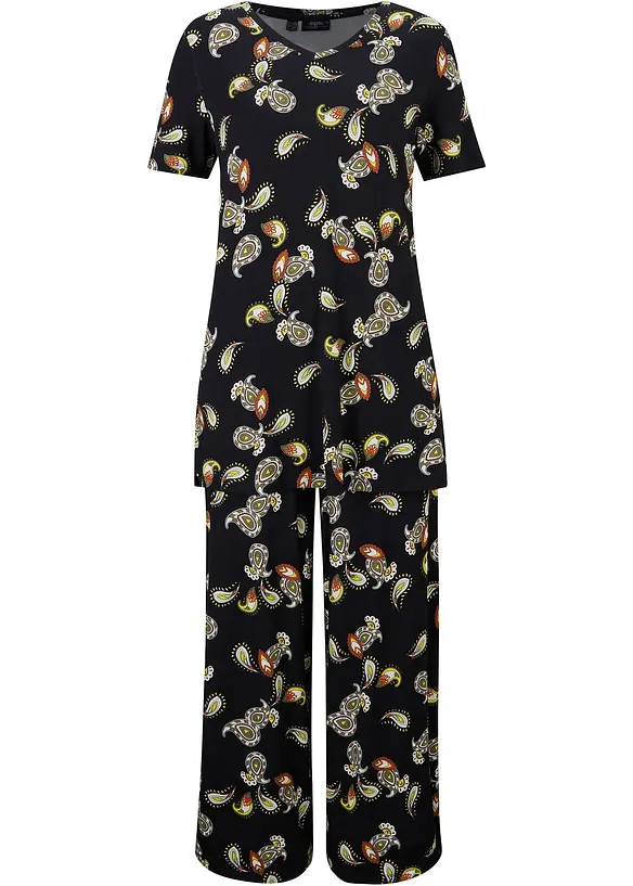 T-shirt et jupe-culotte en viscose fluide (ens. 2 pces), bonprix