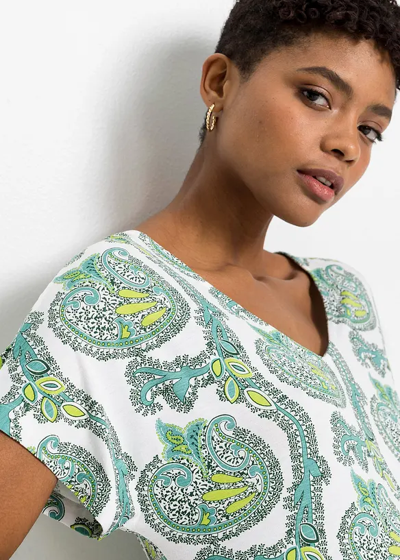 Shirtkleid aus fließendem Viskose-Elasthan-Mix, bonprix
