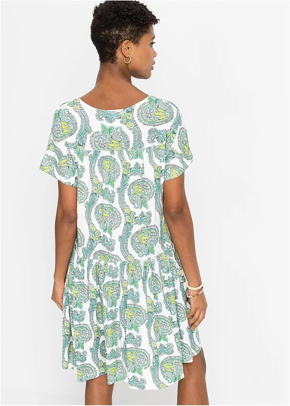 Shirtkleid aus fließendem Viskose-Elasthan-Mix, bonprix