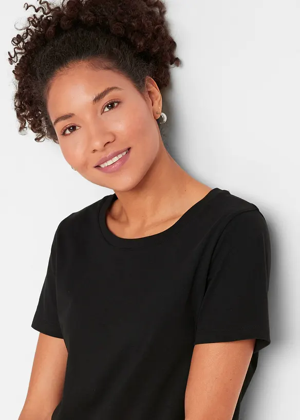 T-Shirt aus reiner Baumwolle (2er Pack), bonprix