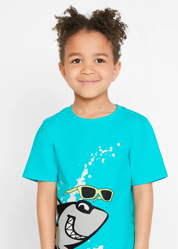 Lot de 2 T-shirts garçon en coton, bonprix