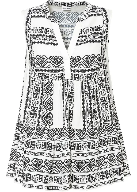 Blouse sans manches imprimée, bonprix