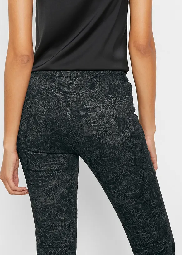 Twillhose mit edlem Druck, bonprix