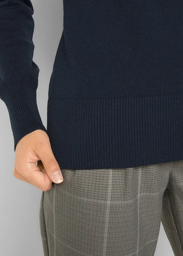 Basic Pullover mit recycelter Baumwolle, bonprix