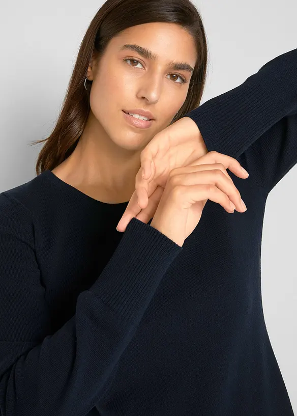 Basic Pullover mit recycelter Baumwolle, bonprix